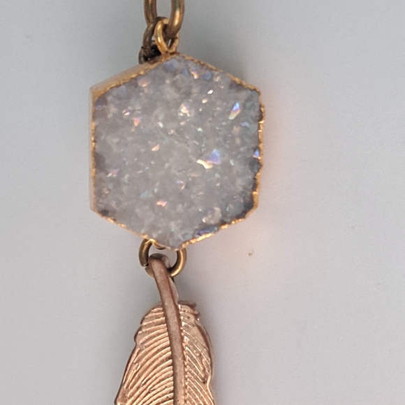 Beautifull Gray Druzy Stone Necklace - Picture 5 of 13